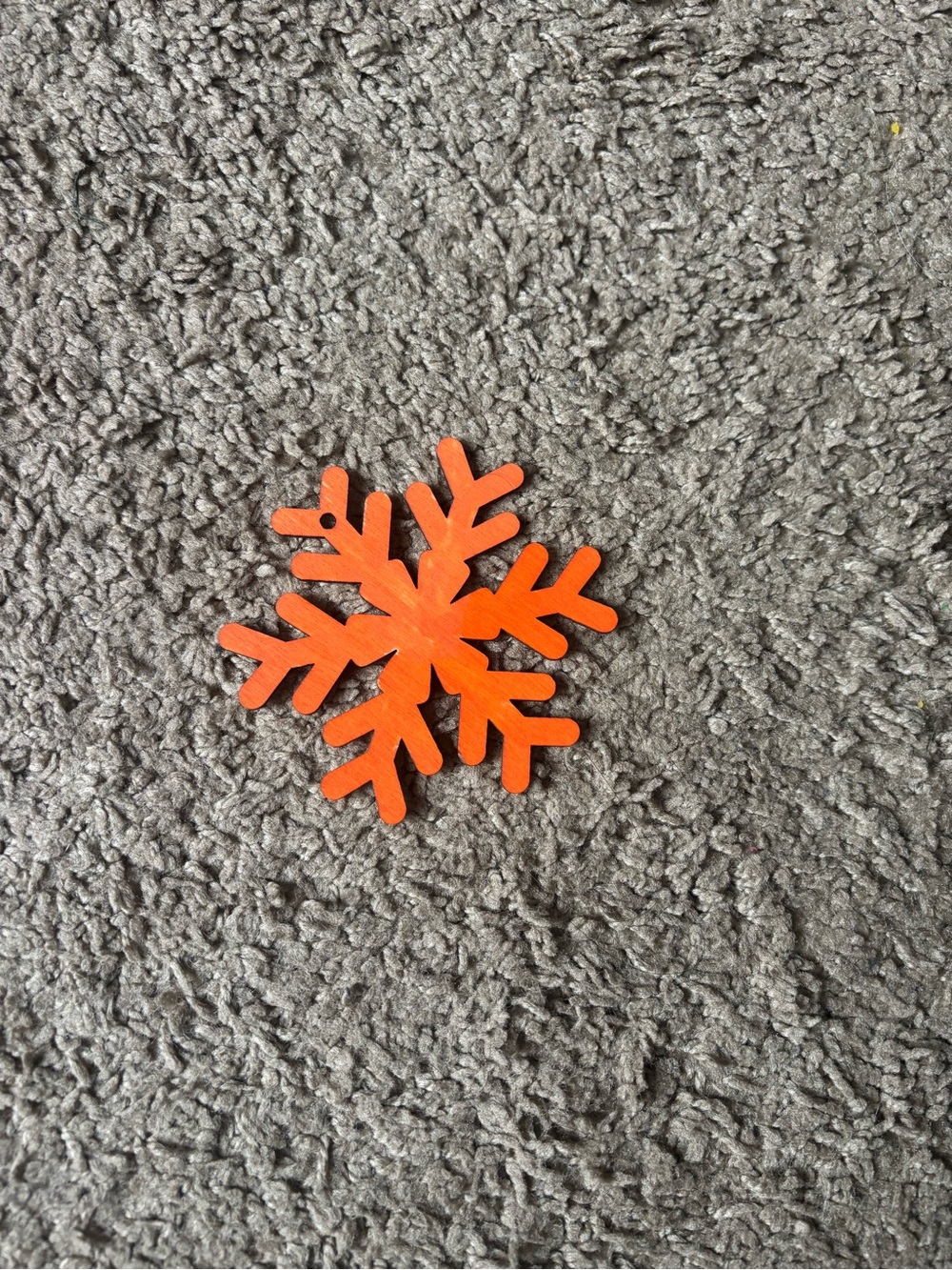 Orange Snowflake Holiday Ornament - Unbranded